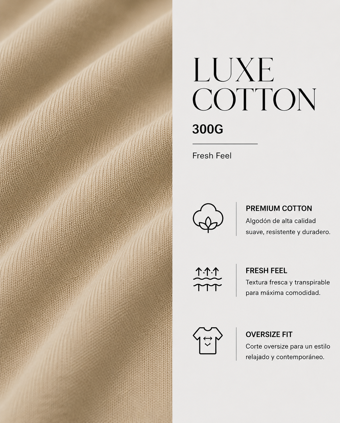 Luxe Cotton 305G Oversize - Arena
