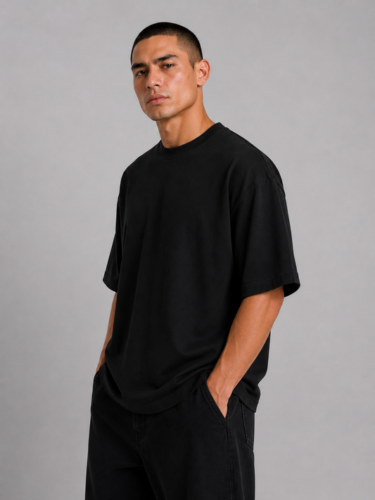 French Terry 300G Semioversize – Negro