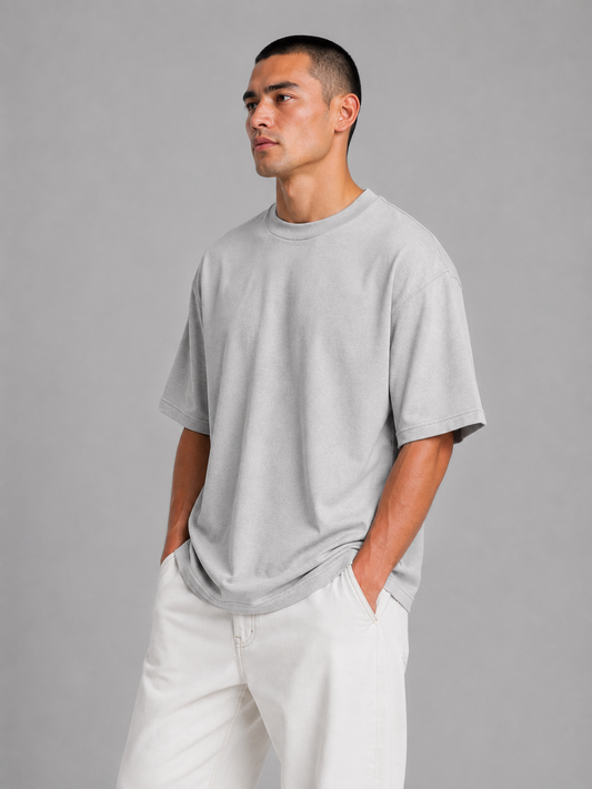 French Terry 300G Semioversize – Gris Perla