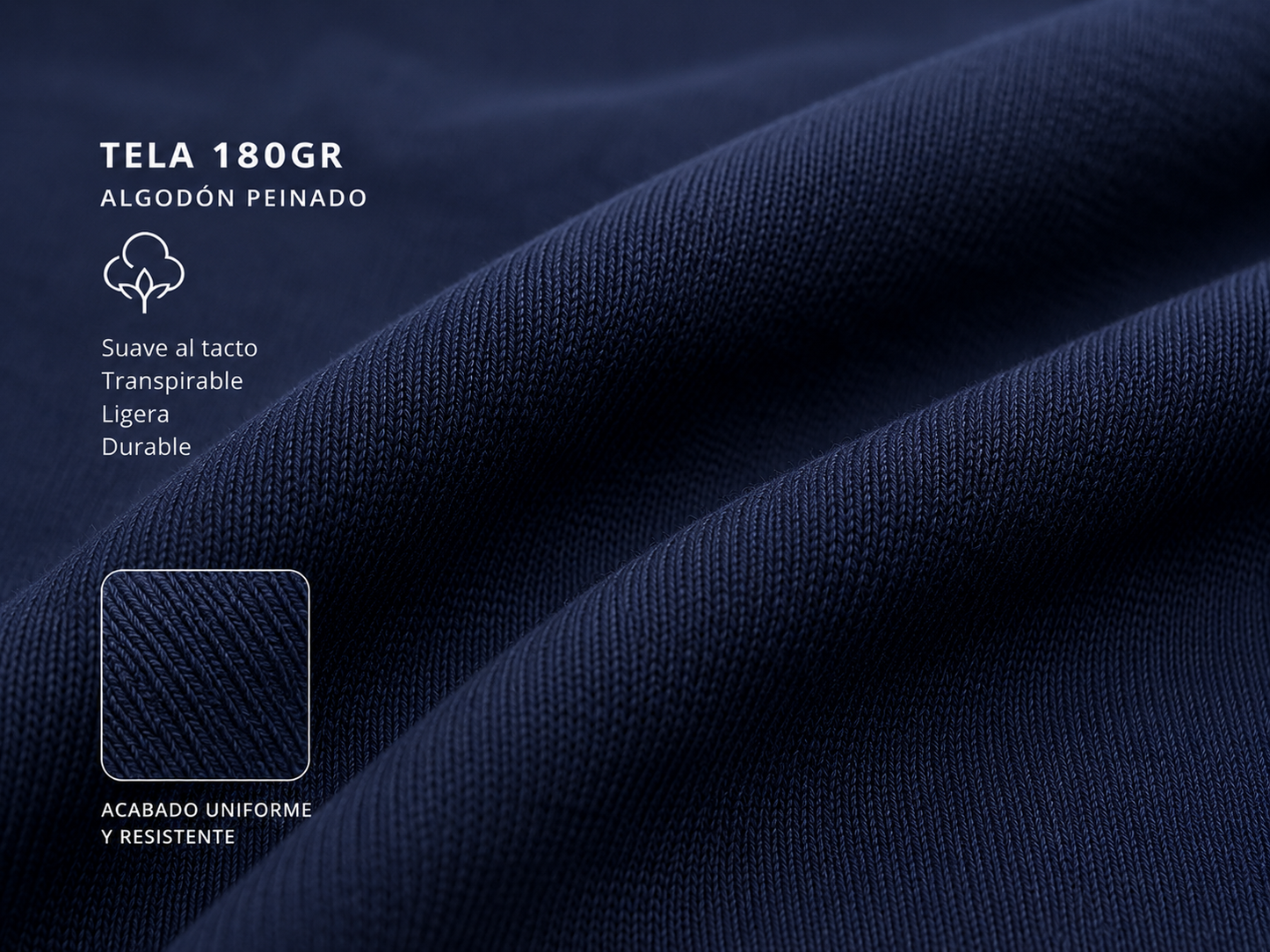Regular Fit 180G - Azul Marino