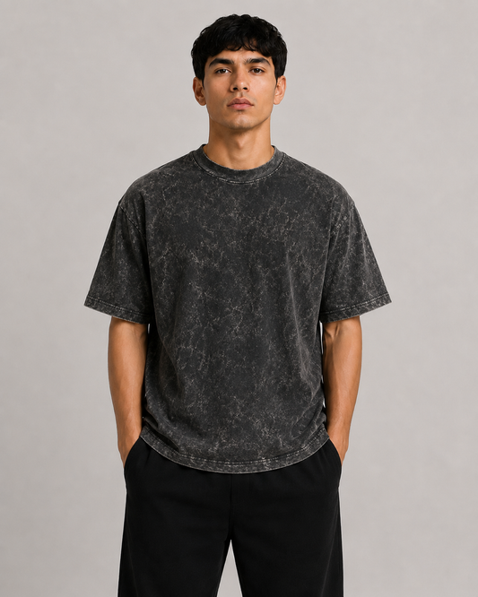 Acid Wash 250G Oversize / Negro
