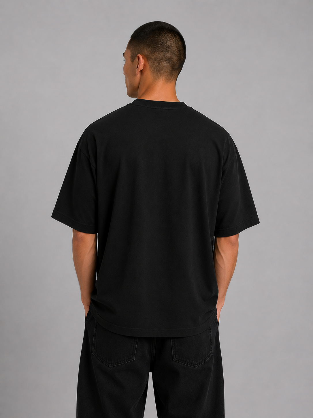 French Terry 300G Semioversize – Negro