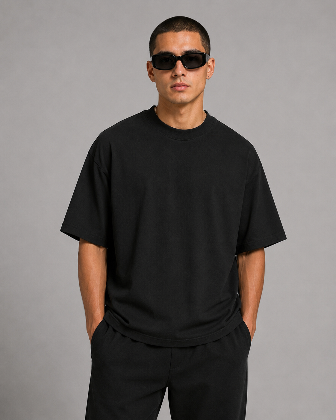 Luxe Cotton 305G Oversize – Negro